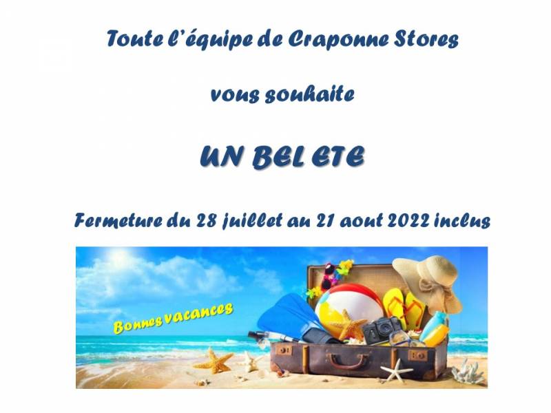 Fermeture annuelle - Congés d'été