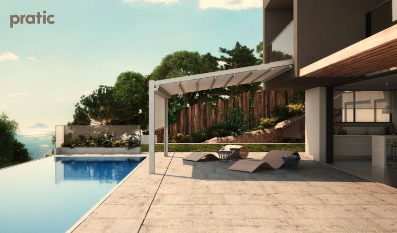 Proche de chez moi pergola à toile étractable avec éclairage LED sur Limonest proche de Lyon