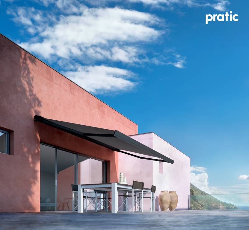 Store extérieur de la marque PRATIC sur l'Ouest Lyonnais, Chazay d'Azergues et Dommartin